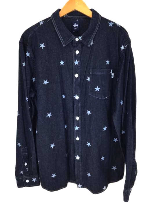 Stussy（ステューシー） 星総柄デニムシャツ メンズ トップス