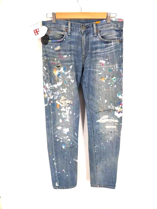 Polo Ralph Lauren ポロラルフローレン ペイント加工デニムパンツ メンズ パンツ ブランド古着買取販売バズストア
