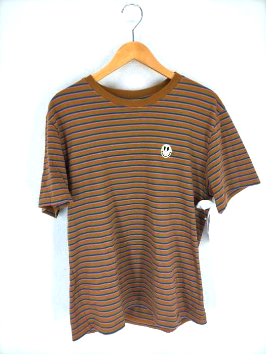 Carne Bollente(カルネボレンテ) ボーダースマイル刺繍Tシャツ メンズ トップス