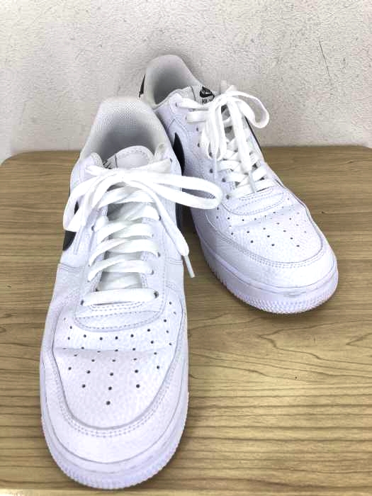 NIKE(ナイキ) AIR FORCE 1 07 WHITE BLACK PEBBLED LEATHER メンズ シューズ