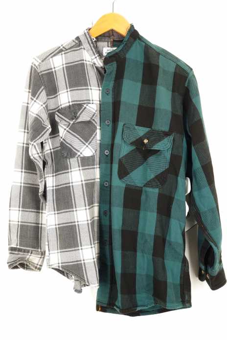 FRUITION ARCHIVE2016（フュージョンアーカイブ） HYBRID MULTI FLANNEL SHIRTS ハイブリッドマルチフランネルシャツ ドッキングシャツ メンズ トップス