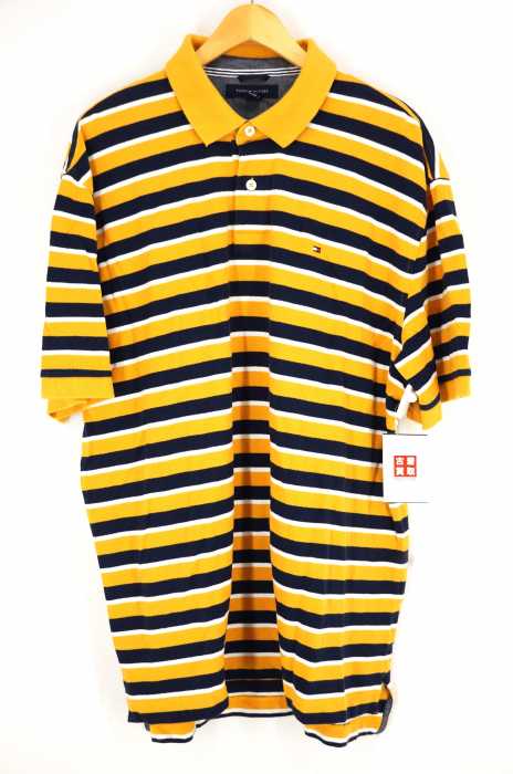 TOMMY HILFIGER （トミーヒルフィガー） 胸刺繍ボーダーポロシャツ メンズ トップス