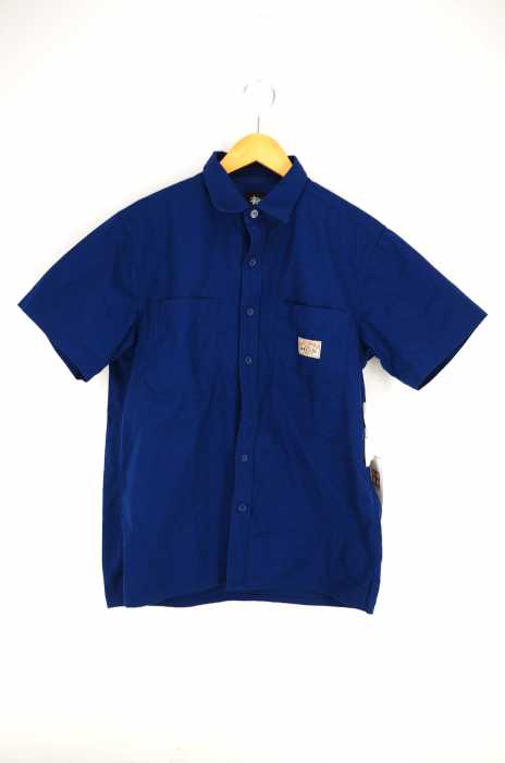 STUSSY (ステューシー) バックプリント半袖ワークシャツ メンズ トップス