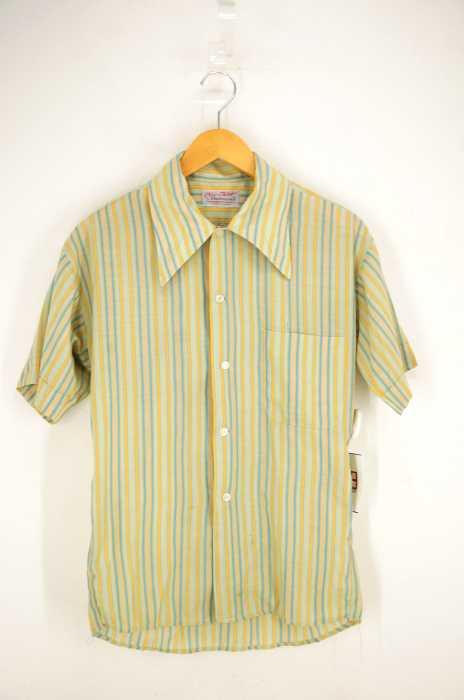 Dunbrooke（） 70S USA製 ストライプ柄オープンカラーシャツ メンズ トップス