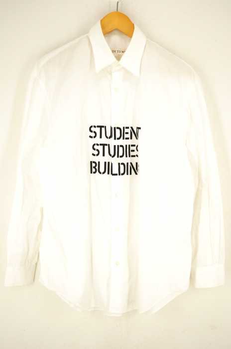 SOE(ソーイ) REGULARCOLLAR STUDENT SHIRT STENCIL LETTERES メンズ トップス