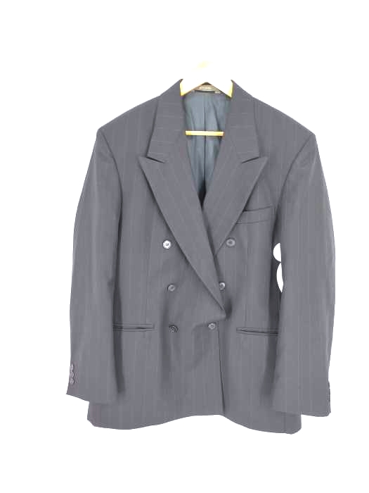 HAGGAR（ハガー） ストライプ ダブルブレストテーラードジャケット メンズ アウター