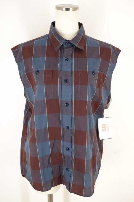 X-girl (エックスガール) PLAID SLEEVELESS SHIRT レディース トップス