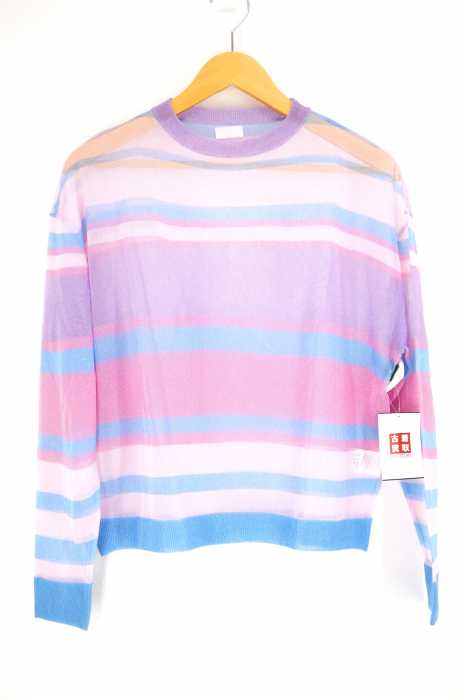 Candy Stripper (キャンディストリッパー) MULTI BORDER SEETHROUGH KNIT レディース トップス
