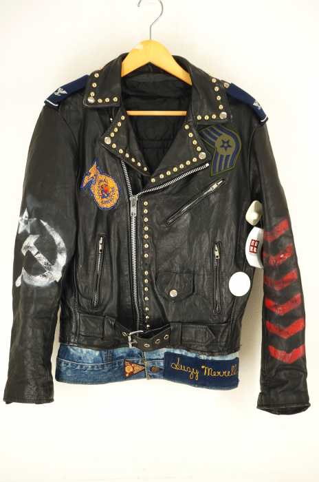 APACHE LEATHER (フルギ) デニム切替 ライダースジャケット メンズ アウター