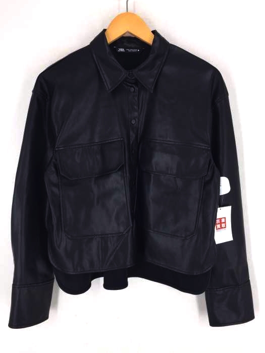 ZARA（ザラ） レザースナップボタンシャツ レディース トップス