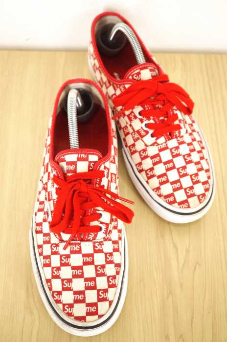 SUPREME×VANS () 16FW チェッカー柄オーセンティックプロスニーカー メンズ シューズ