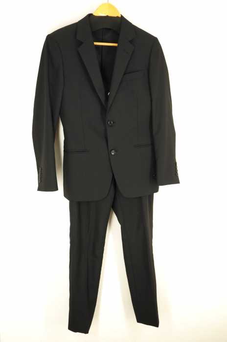 581 カルバンクライン シングルスーツ セットアップ 32 シルク混合 黒 CALVIN KLEIN （カルバンクライン） スーツセットアップ メンズ