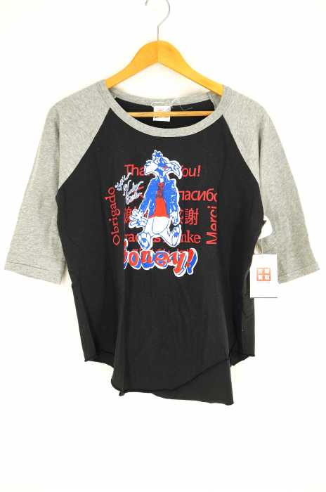 USED古着 (ユーズドフルギ) キャラクタープリント ラグランTシャツ レディース トップス