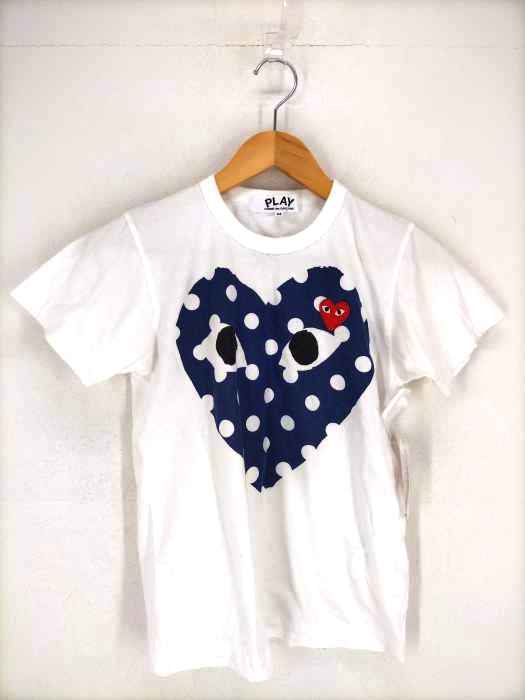 PLAY COMME des GARCONS（プレイコムデギャルソン） POLKA DOT プリントTシャツ レディース トップス