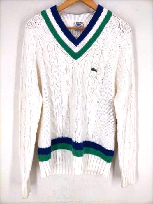IZOD LACOSTE（アイゾッドラコステ） 80s  Vネックチルデンニット メンズ トップス