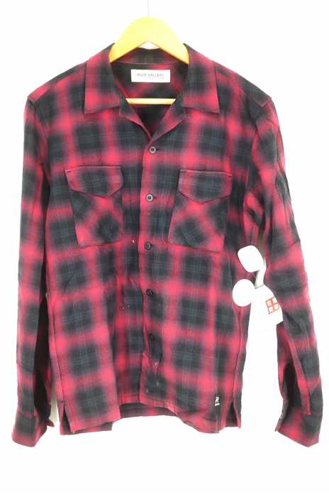 RUDE GALLERY (ルードギャラリー) OPEN COLLAR SHIRT -OMBRE HERRINGBONE オープンカラーシャツ オンブレヘリンボーン メンズ トップス
