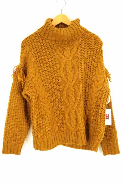 moussy （マウジー） FRINGE CABLE KNIT レディース トップス