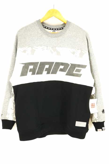 Aape BY BATHING APE （エーエイプバイアベイシングエイプ） バイカラーロゴスウェット メンズ トップス