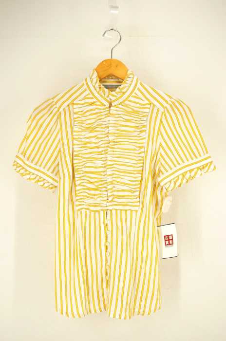 ZARA WOMAN （ザラ ウーマン） スタンドカラー ストライプシャツ レディース トップス