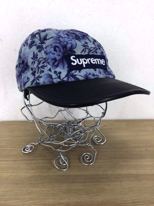 Supreme（シュプリーム） Pinwale cord Leather Camp Cap メンズ 帽子