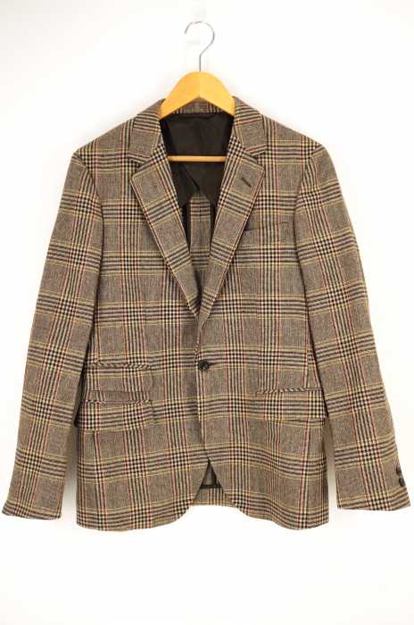 B:MING LIFE STORE by BEAMS　 （ビームス） エルボーパッチグレンチェックテーラードジャケット メンズ アウター