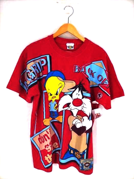 USED古着（ユーズドフルギ） LOONEY TUNES 1996 オーバープリントtシャツ メンズ トップス