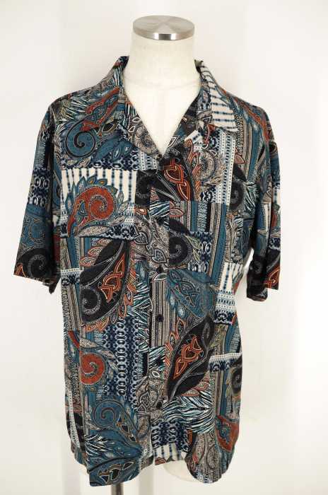 LEGENDA （レジェンダ） ORIENTAL PATTERN オープンカラー半袖 メンズ トップス