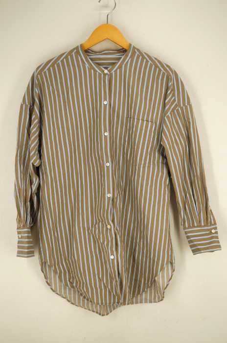 UNITED ARROWS green label relaxing （ユナイテッドアローズグリーンレーベルリラクシング） FM バンドカラー ロングカフス シャツ レディース トップス