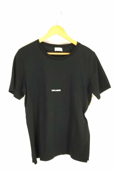SAINT LAURENT PARIS （サンローランパリ） センターロゴプリント クルーネックTシャツ メンズ トップス