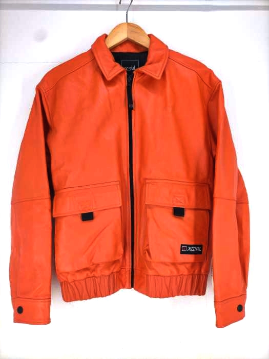 X-girl(エックスガール) ZIP-UP LEATHER JACKET レディース アウター