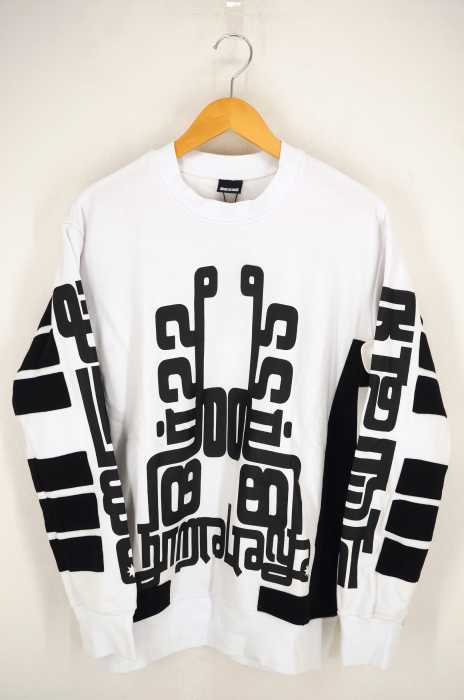 KTZ（ケイティーゼット） STIPE SWEATSHIRT 総柄プリントスウェット メンズ トップス