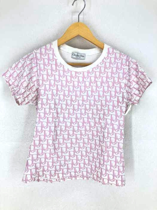 Christian Dior(クリスチャンディオール) イタリア製 トロッター柄 クルーネックロゴTシャツ レディース トップス