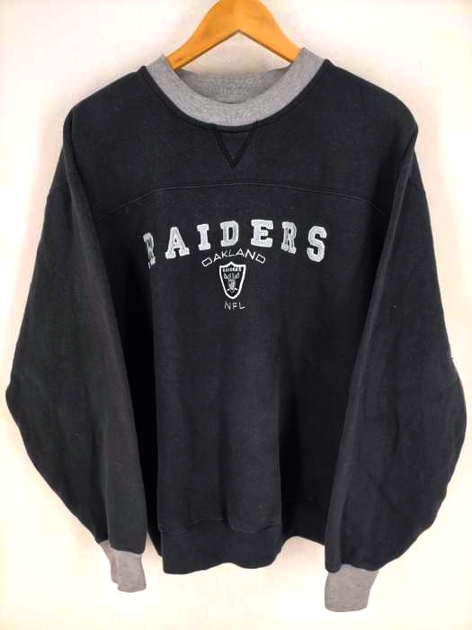 NFL（エヌエフエル） RAIDERS ロゴ刺繍トレーナー メンズ トップス