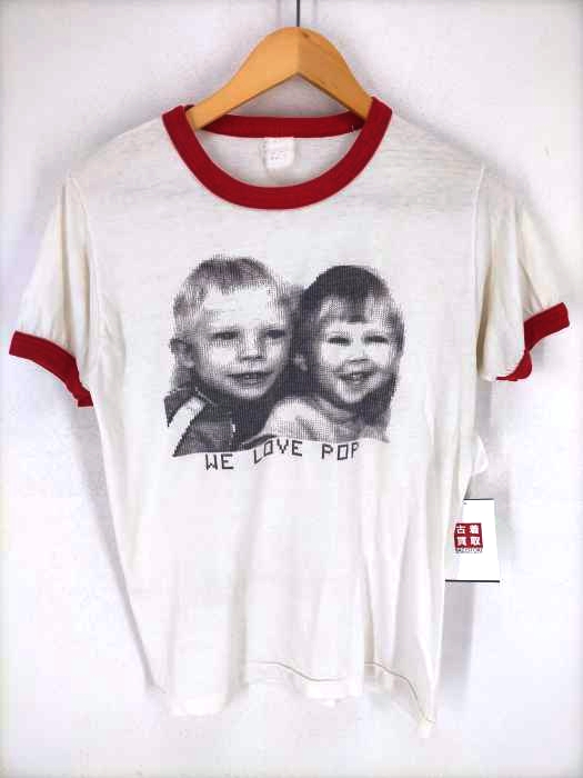 USED古着（ユーズドフルギ） WE LOVE POP リンガーTシャツ レディース トップス