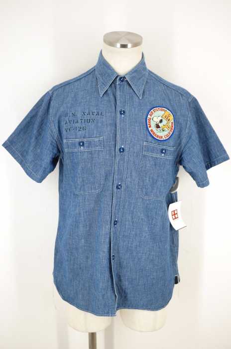 BUZZ RICKSONS（バズリクソンズ） PEANUTS- CHAMBRAY S/S SHIRT SNOOPY メンズ トップス