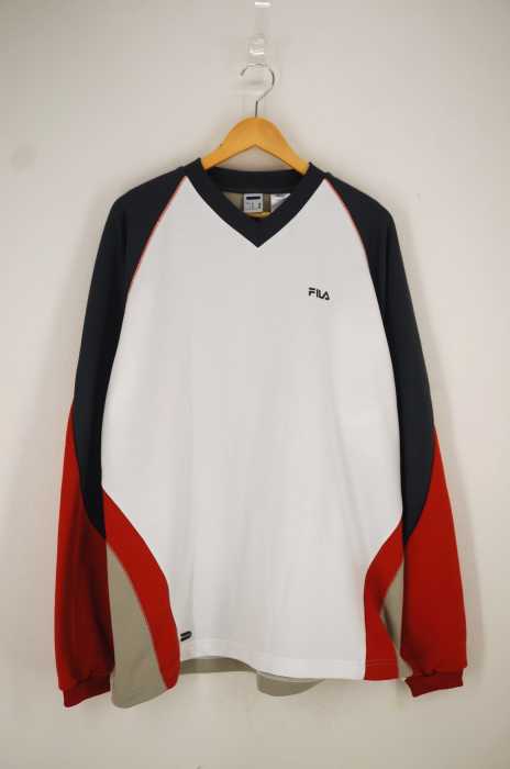 FILA (フィラ) Vネックトレーナー メンズ トップス
