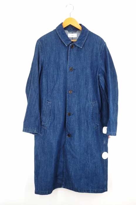 D'sh URBAN RESEARCH(ディッシュ アーバンリサーチ) Denim Long Coat デニムロングコート デニムステンカラーコート メンズ アウター