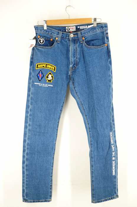 AAPE BY A BATHING APE(エーエイプバイアベイシングエイプ) ワッペンデニムパンツ メンズ パンツ