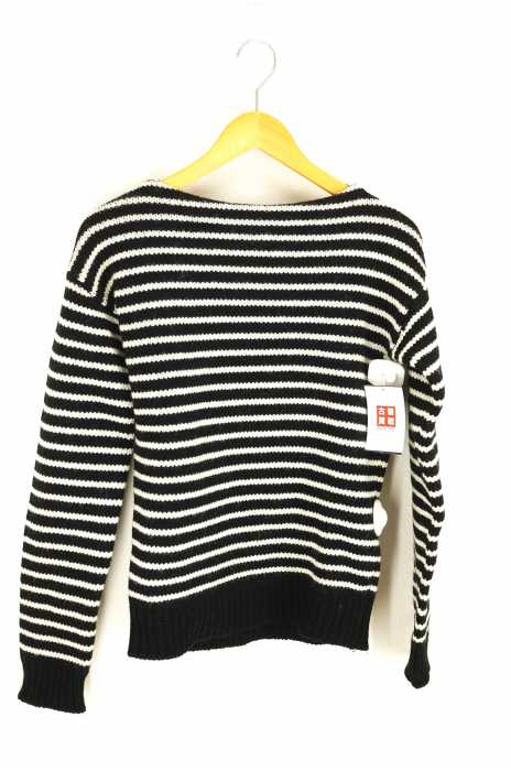 SAINT LAURENT PARIS （サンローランパリ） ウールボーダーニット メンズ トップス