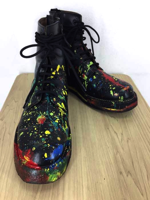 foot the coacher（フットザコーチャー） ペンキ加工 サイドジップ メンズ シューズ