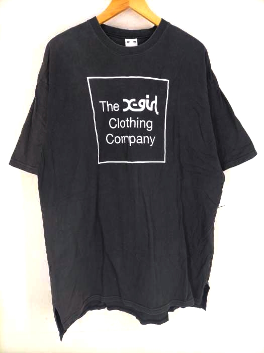 X-girl(エックスガール) フロントプリントTシャツワンピース レディース トップス