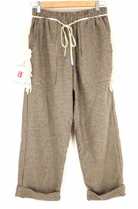 ELEPHANT TRIBAL FABRICS（エレファントトライバルファブリックス） 千鳥格子柄フリンジパンツ レディース パンツ