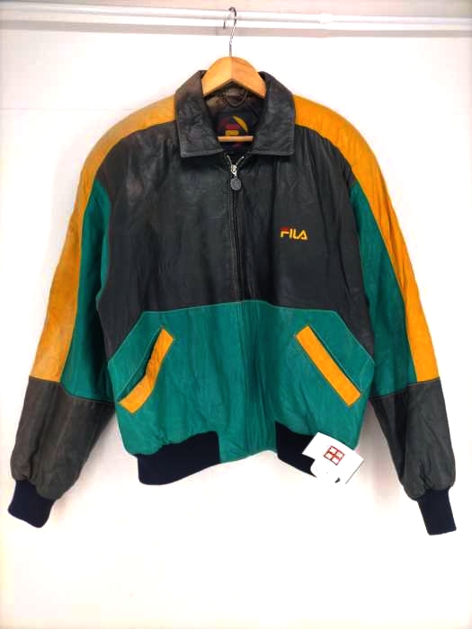 FILA(フィラ) レザー切替ブルゾン メンズ アウター