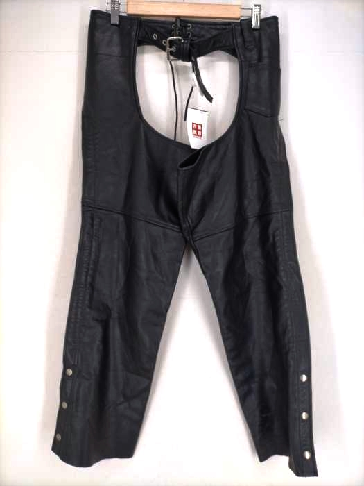 MIDTOWN CYCLES NEW YORK CITY(ミッドタウンサイクルズ) Leather Motorcycle Biker Lined Chaps メンズ パンツ
