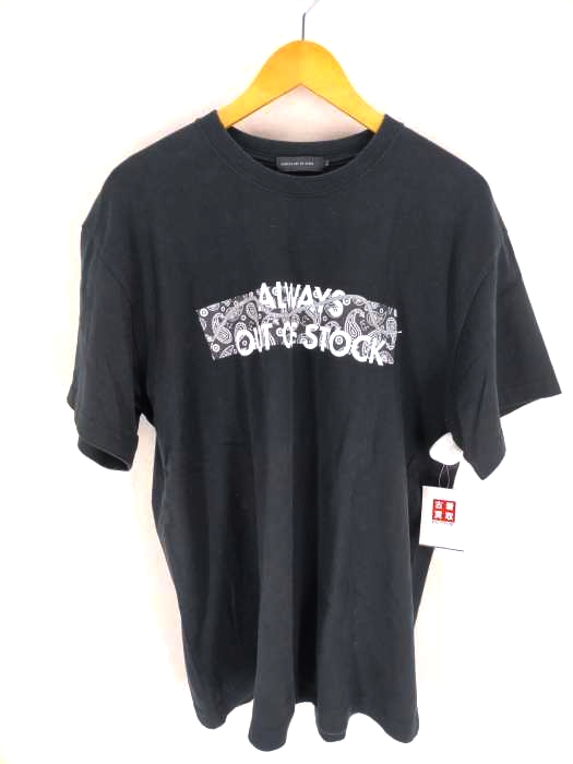 ALWAYS OUT OF STOCK(オールウェイズアウトオブストック) Shoe Lace Tee プリントTシャツ メンズ トップス