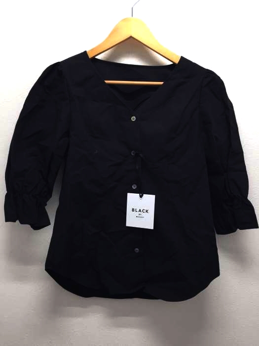 BLACK by moussy（ブラックバイマウジー） gather v neck 7sleeve blouse ギャザーブイネックセブンスリーブブラウス レディース トップス
