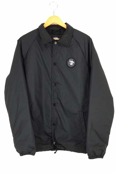 VANS アウター ジャケット ブラック プリント ロゴ ホック ブランド VANS アウター ジャケット ブラック プリント ロゴ ホック ブランド