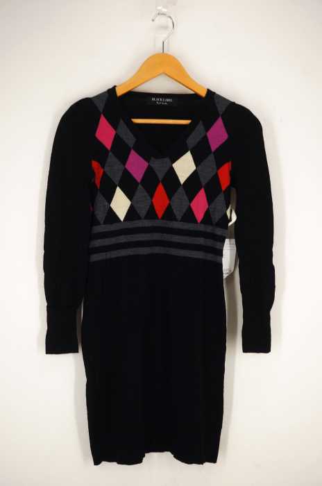 Paul Smith BLACK LABEL （ポールスミスブラックレーベル） Vネックアーガイル柄ウールニットワンピース レディース ワンピース