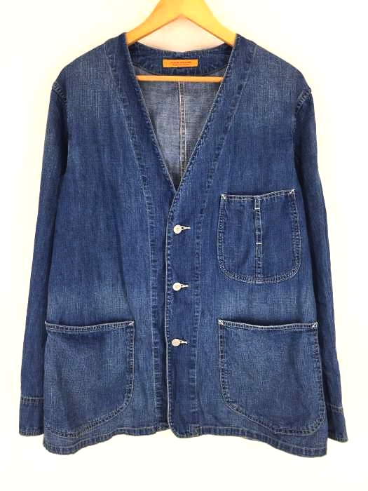 JOURNAL STANDARD(ジャーナルスタンダード) ノーカラーデニムジャケット メンズ アウター