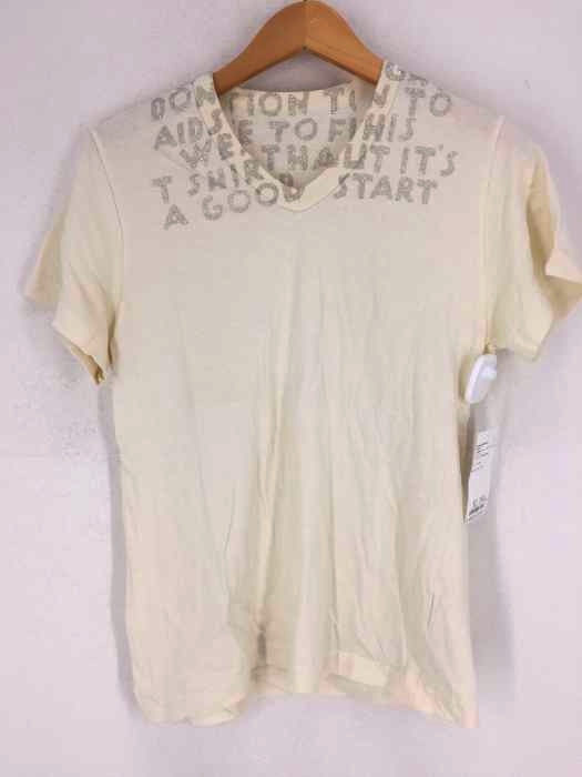 Maison Martin Margiela（メゾンマルタンマルジェラ） ラメ刺繍VネックTシャツ レディース トップス